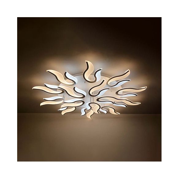 Blossoming Living Room Flush Mount Light Acrylic LED 3/6/9-Light Modern Ceiling Light Fixture in Warm/White/Natural Light