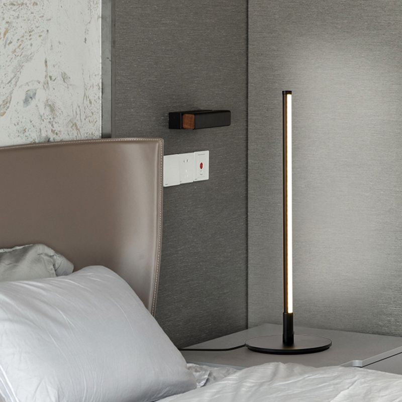 Modern 1-Light Table Lamp Linear Eye Protection Table Light for Dormitory