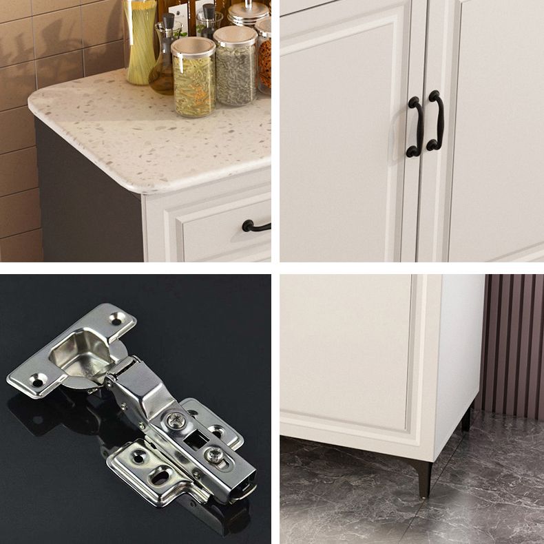 Glam Style Stone Buffet Sideboard 31.5"H Dining Room 2-Door Buffet Server