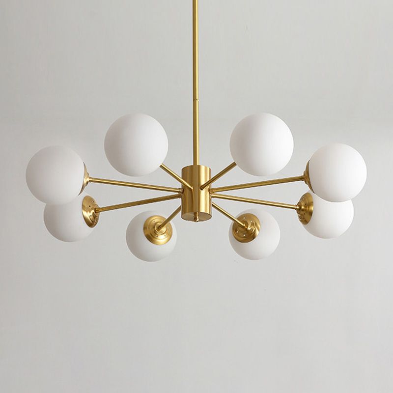 Globe Chandelier Light Fixture Modern Simplicity Crystal Pendant Lighting for Restaurant