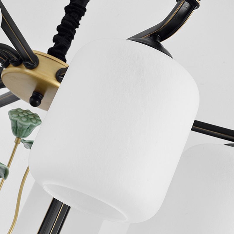 Multi -licht cilindrische tak hangende lichten moderne stijl glashangende verlichting