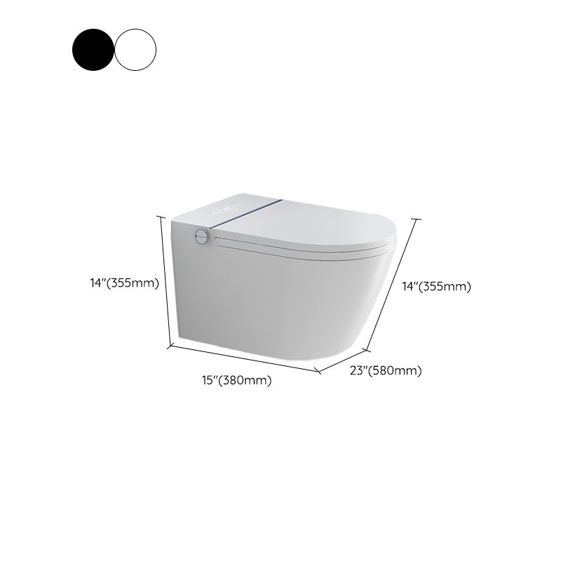 Wall Mount All-In-One Toilet Bowl Contemporary Flush Toilet for Washroom
