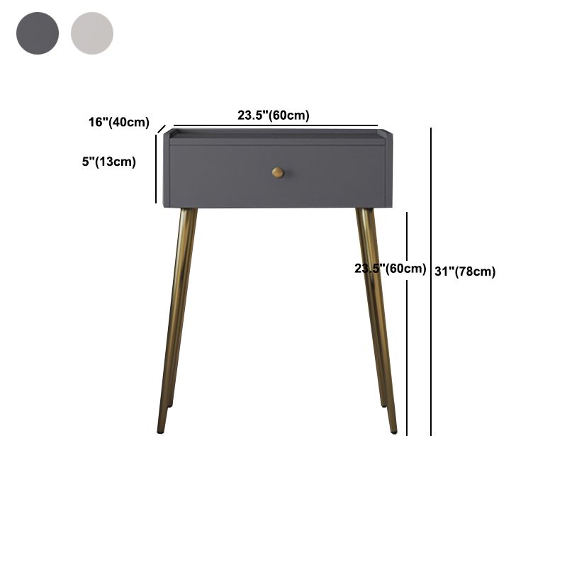 Rectangular Top Vanity Makeup Table - 30.7" Tall Vanity White/Grey Makeup Table