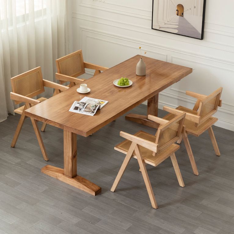 Modern Wooden Furniture Standard Height Formal Dining Room Table Set for Home Use