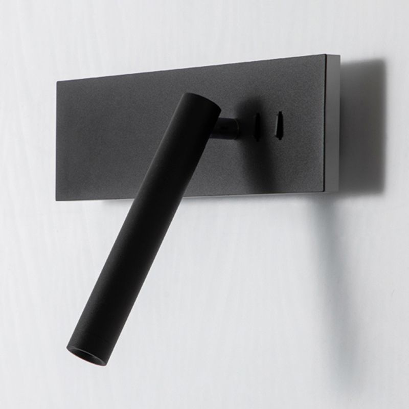 Modern Aluminum Wall Light Rectangle 2 Lights Reading Wall Sconce for Bedroom