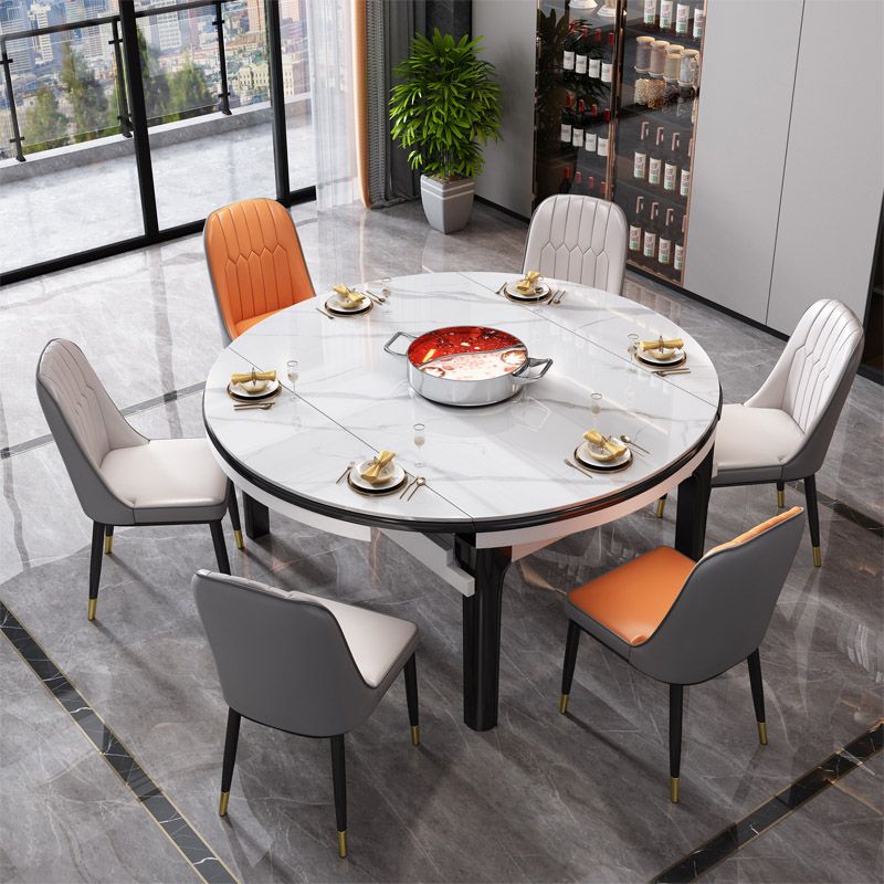 Kitchen Dinner Table Dining Room Stone Drop-Leaf Dining Table
