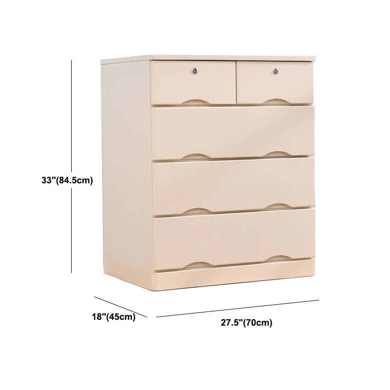 Contemporary Chest Wooden Horizontal Combo Dresser with Drawer