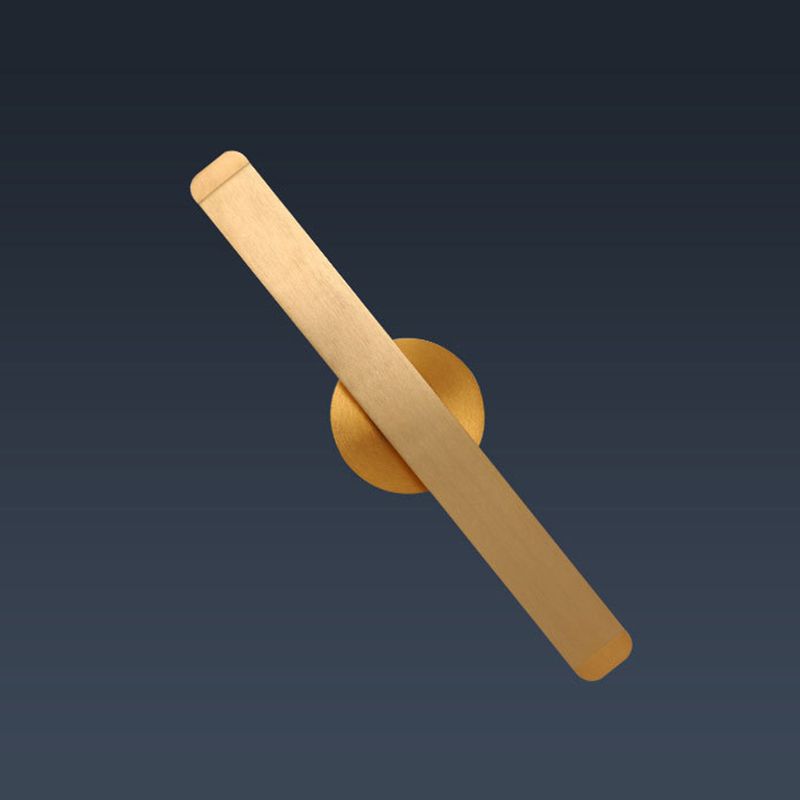 Lampada a parete a LED in alluminio spazzolato oro design rotabile in stile nordico semplicità da letto a parete luce