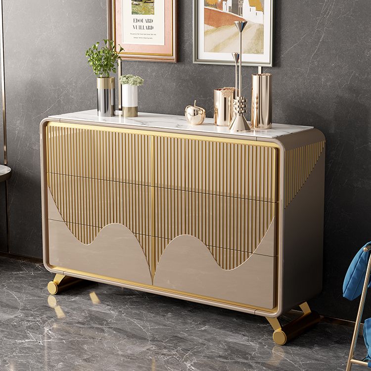 15.6-inch W Classic Glam Storage Chest Stone Storage Chest Dresser