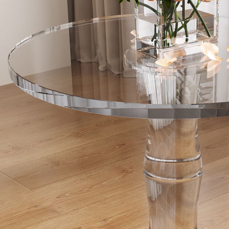 Modern Round Shape Courtyard Table Plastic Waterproof Outdoor Table