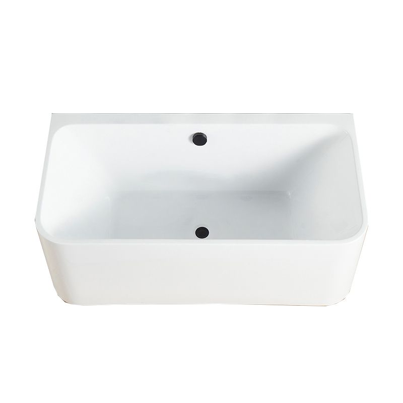 Rectangle Air / Whirlpool Bathtub Modern Back to Wall Acrylic Bathtub