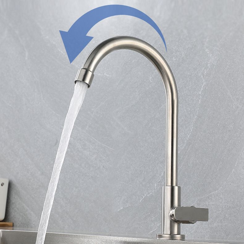 Contemporary Single Handle Kitchen Faucet Pull down 1-Hold Bar Faucet