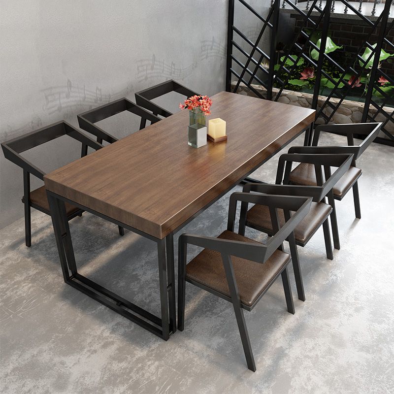 Modern 1/5/7 Pieces Dining Set Rectangle Pine Wood Dining Table for Bar