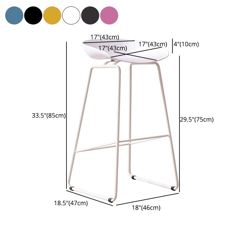 Scandinavian Style Bar-stool with Bucket Seat Counter Stool for Kitchen Bar