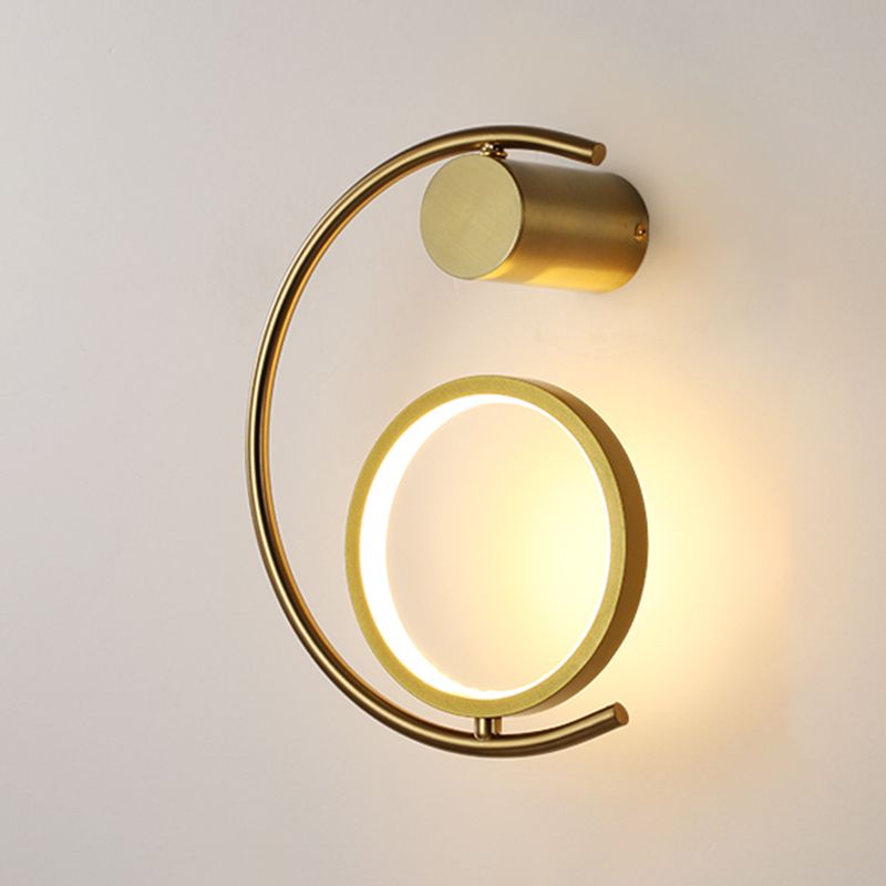 Modern Linear Wall Mounted Light Fixture Metal 1 Light Wall Sconce for Living Room