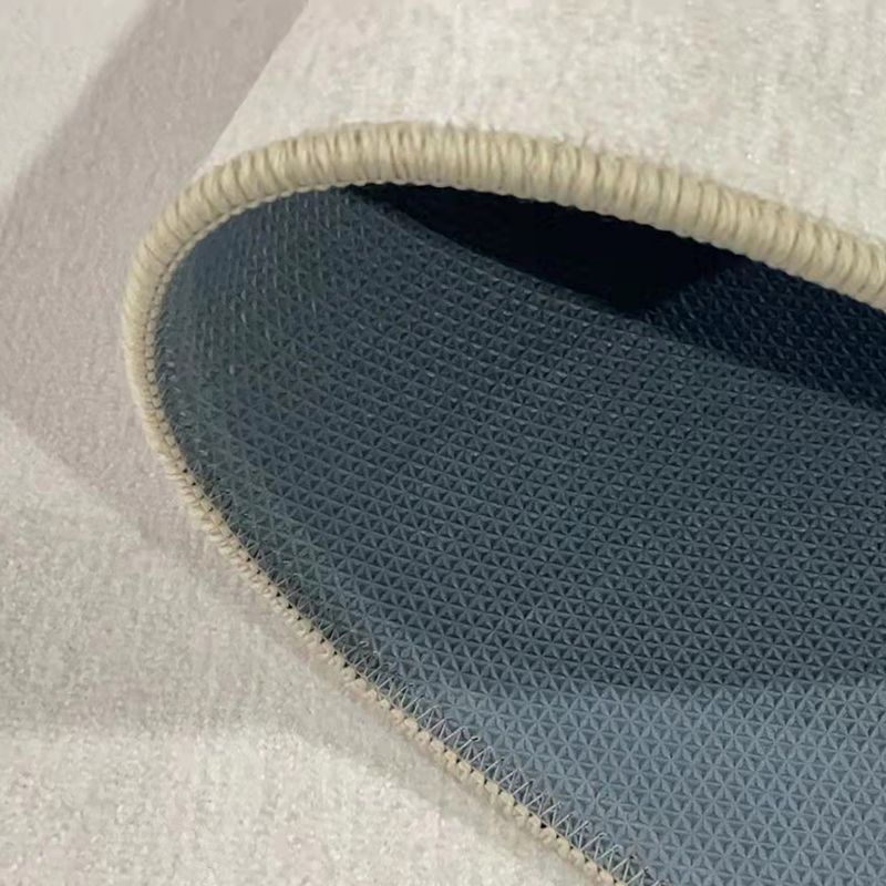 White Color Piece Rug Polyester Simple Rug Stain Resistant Rug for Living Room