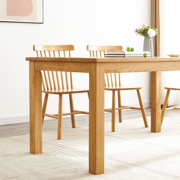 Table à manger rectangulaire de Style milieu du siècle, table à manger en bois massif pour la maison