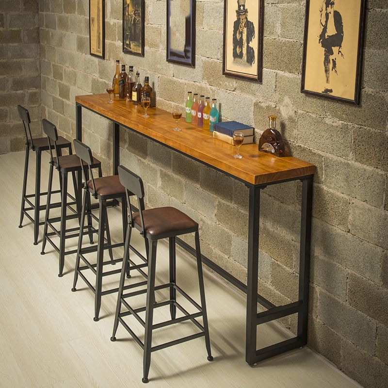 Modern 1/2/5/6/9 Pieces Rectangular Pub Table Set Wooden Counter Table for Dining Room