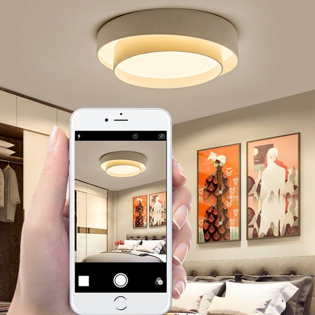 Nordic Modern Flush Mount Ceiling Light LED Spiral Flush Mount Lighting for Bedroom