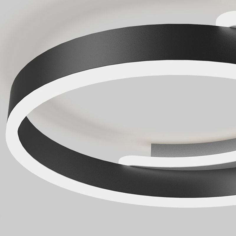 Lámpara LED negra de montaje empotrado, luz de techo de estilo moderno para sala de estar y dormitorio