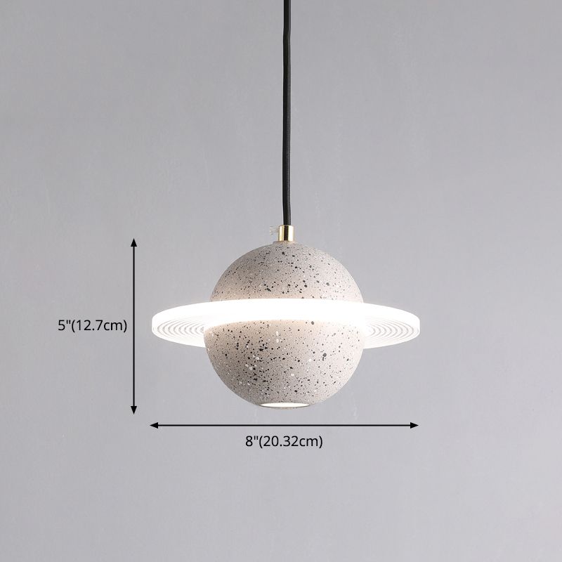 Global Stone Suspension Pendant Light Noordse stijl LED Pendant Light Kit voor slaapkamer
