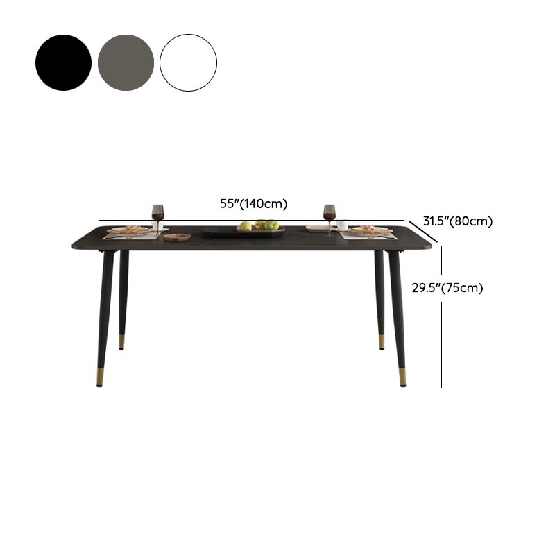 Modern 1/2/7 Pieces Dining Set Rectangle Stone Dining Table for Dining Room