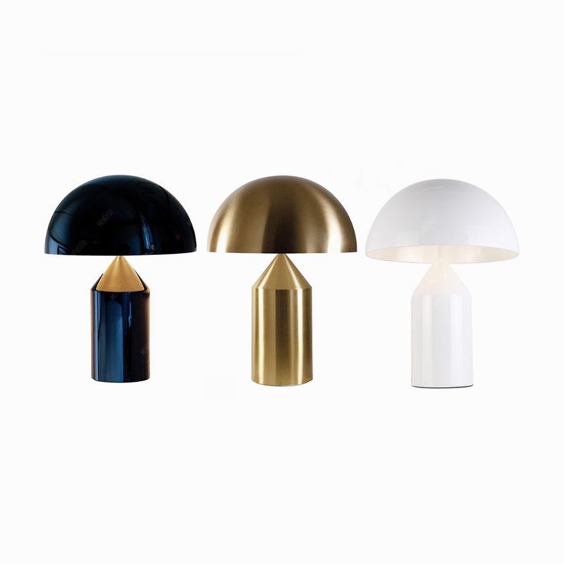 Contemporary Style Dome Shaped Table Lamp Metal 1 Light Night Table Lamps for Bedroom