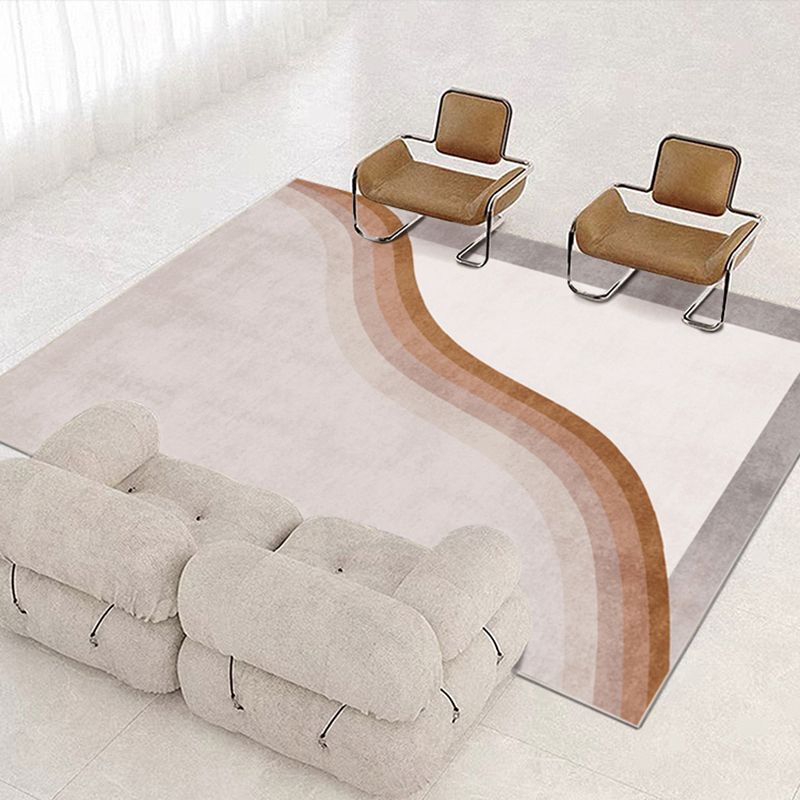 Alfombra de poliéster moderno moderno alfombra de círculo de poliéster alfombra de respaldo sin deslizamiento para decoración del hogar