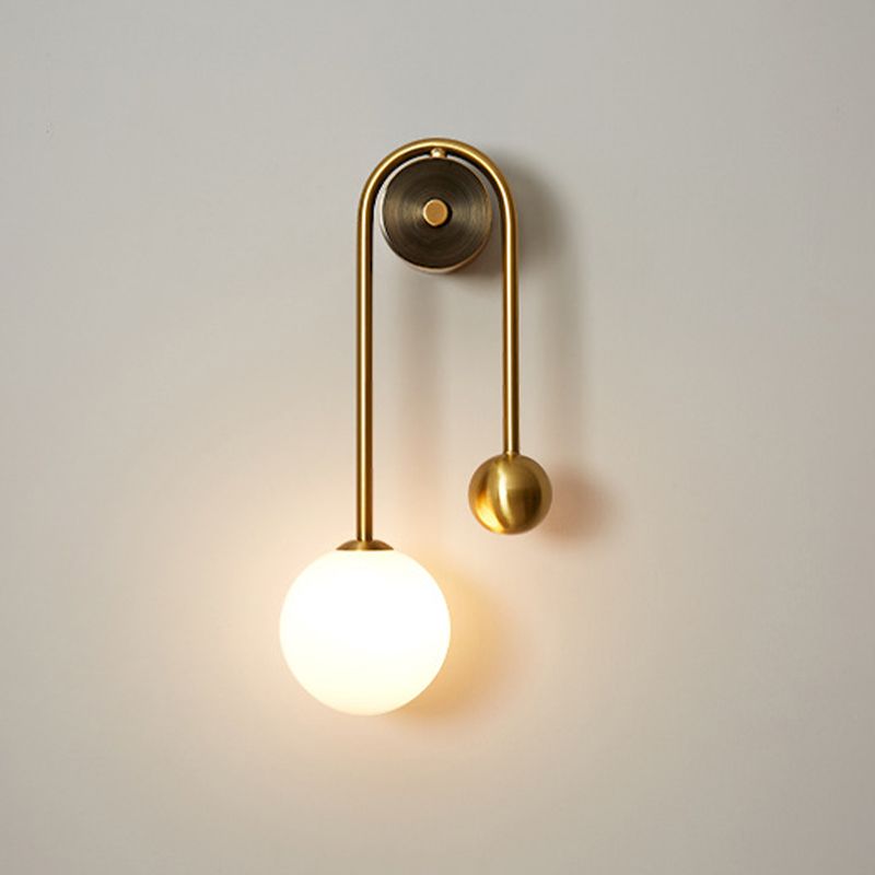1/2-Light Golden Wall Mounted Sconce LED Wall Light for Living Room
