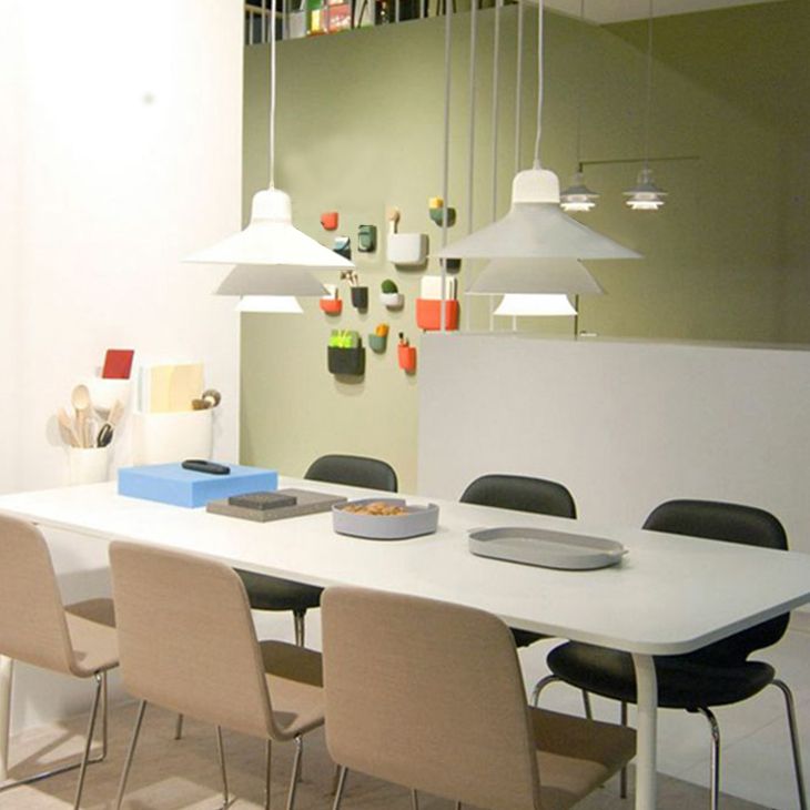 Layered Restaurant Pendant Lamp Metallic Single-Bulb Macaron Hanging Light