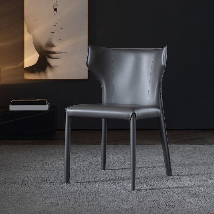 Cuisine contemporaine Solide Back Dining Claid Tite Metal Dining Dining Side Side