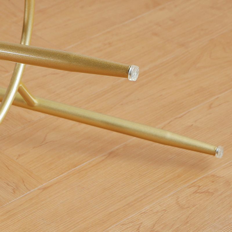 Glam Style Upholstered Counter Stool Armless Bar Stool for Indoor