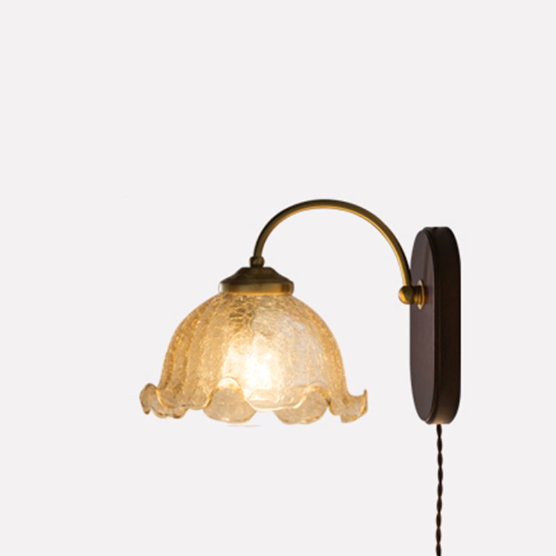 Lámparas de doma de estilo moderno lámparas de madera 1 iluminación de pared ligera montada en la pared