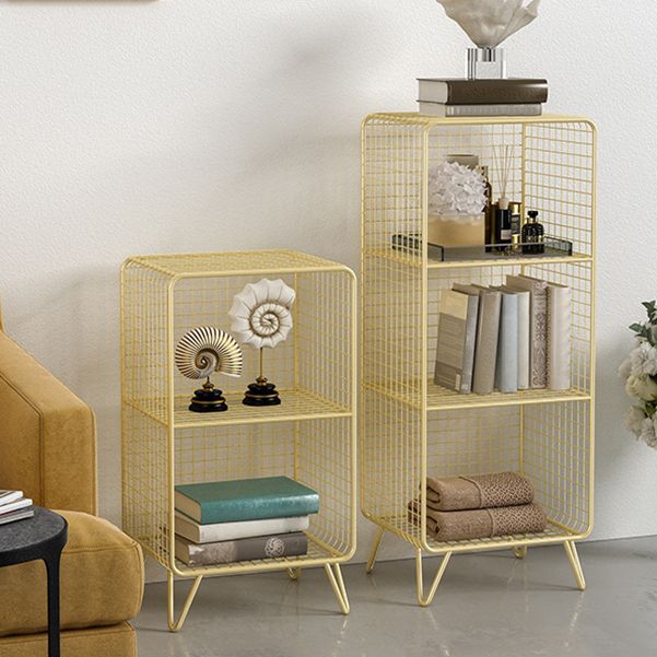Modern Style Standard Bookcase Metal Closed Back Bookshelf for Home