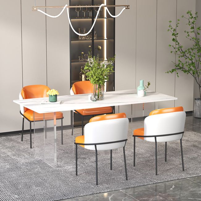 Modern Stone Top Dining Table Set 1/2/5 Pieces Dinette Set for Kitchen