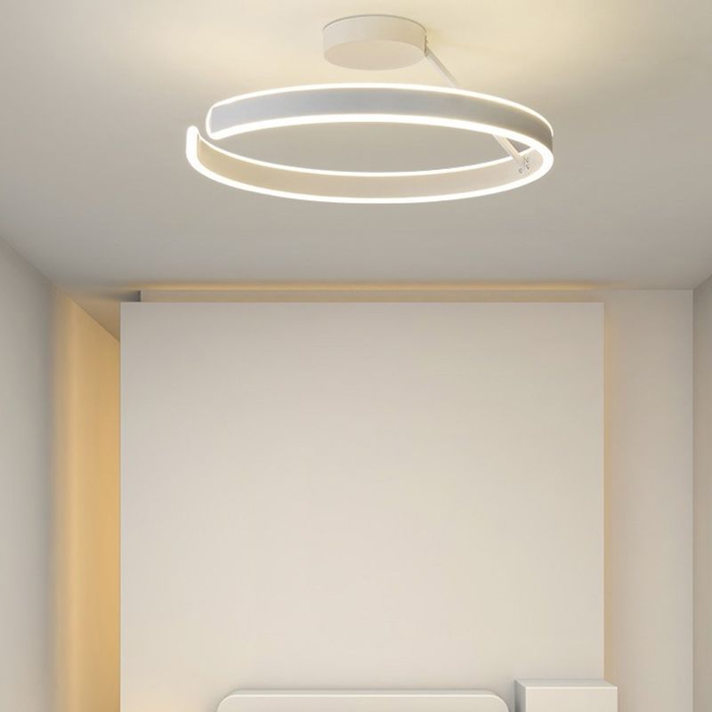 Modern Ceiling Light LED White Shaded Flush Mount Lighting for Foyer
