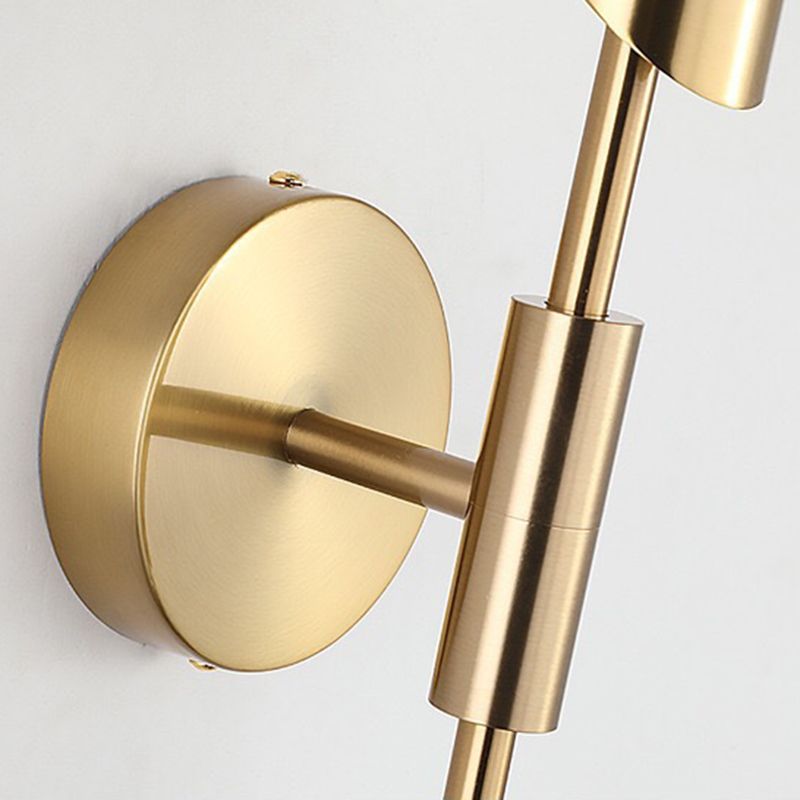 Lampada da parete geometrica di ferro elettroplate moderno a parete di lusso per spazi interni