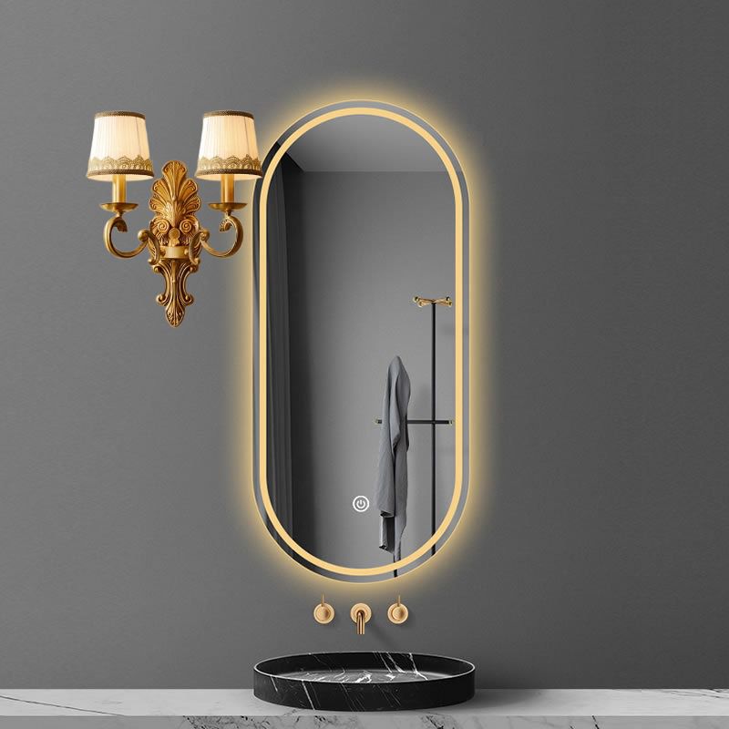 American Style Copper Vanity Light Cylinder Shape Vanity Lamp for Shower Room