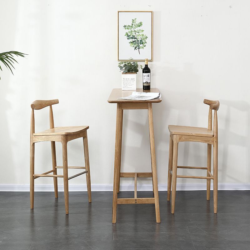 Solid Wood Counter Height Dining Table Modern Patio Bar Table