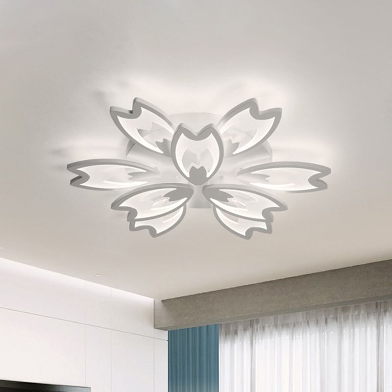 Buds acryliques LED Flush Mount Light Contemporain 3/5/9 TEME ROI PLAFIC LAMPE FLUSHMOUNT EN CHAUD / BLANC / NATUREL