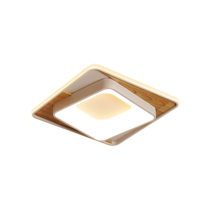 Lámpara de techo rectangular delgada y moderna, luz LED acrílica de montaje empotrado en blanco para vestíbulo de dormitorio