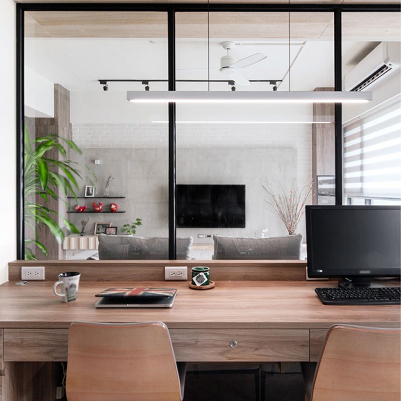 LED einfache Anhängerlampe Küche Esszimmer Moderner langer Kronleuchterleuchte für lange Streifen