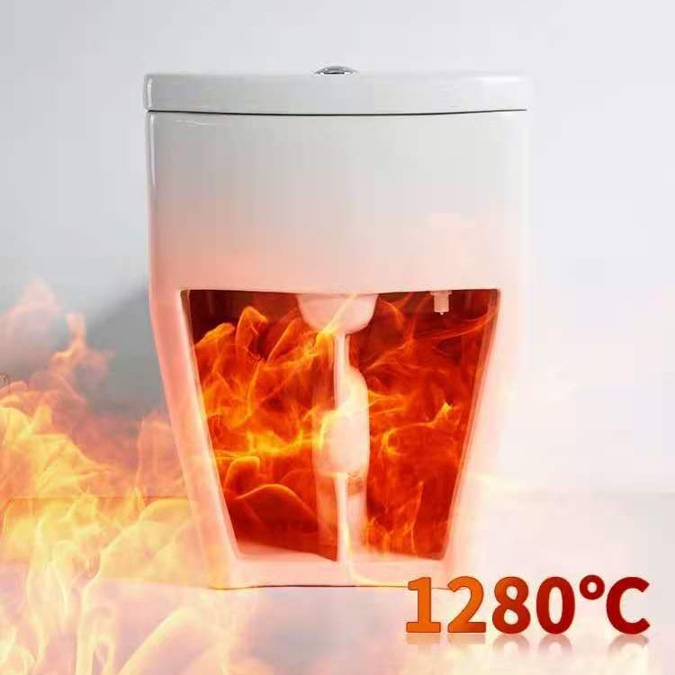 Modern Ceramic Siphon Jet Toilet Bowl Floor Mount Flush Toilet with Toilet Seat