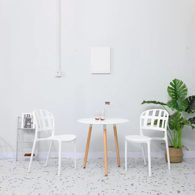Plastic Armless Dining Chairs Scandinavian Style Home Dining Side Chair