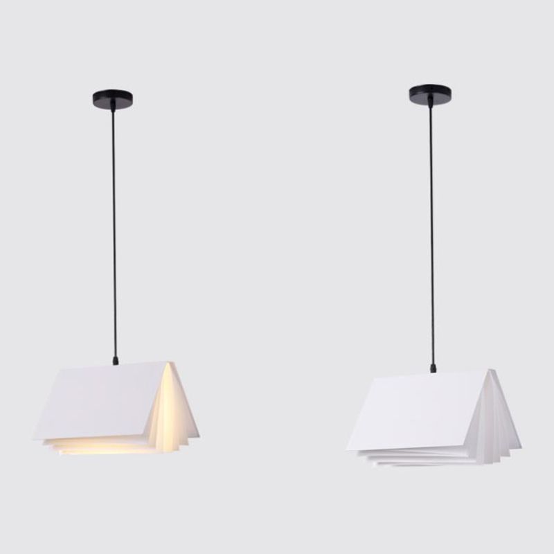 Libro moderno di semplicità a sospensione Lampada a sospensione in metallo a sospensione per il ristorante