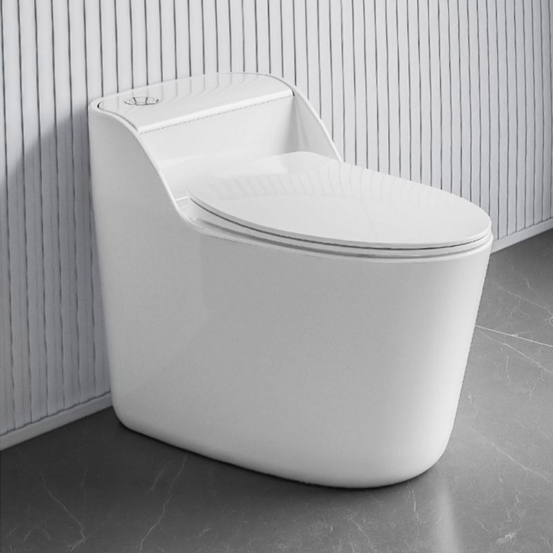 Traditional Ceramic Flush Toilet Floor Mounted Urine Toilet with Seat for Washroom