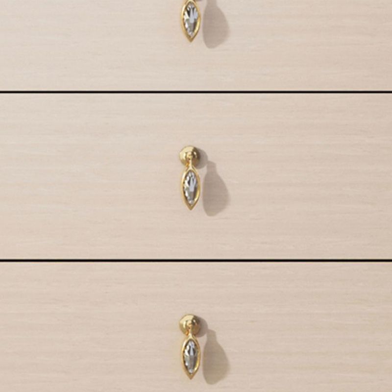 15.6-inch Width Solid Wood Storage Chest Classic Glam Storage Chest Dresser