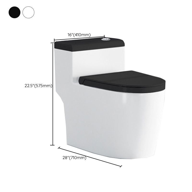 Traditional All-In-One Urine Toilet Floor Mounted Porcelain Siphon Jet Toilet