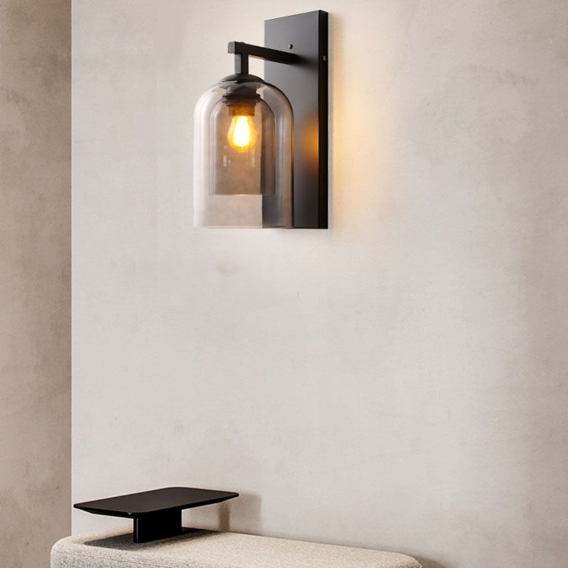 Lámpara de pared sombreada de estilo nórdico luminoso de pared de la pared del dormitorio del dormitorio