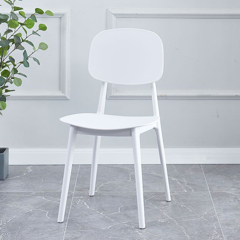 Contemporary Kitchen Dining Side Chair Open Back Plastic Chair